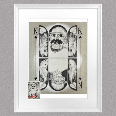 artiscard_king_of_spades_a3_print_a2_frame_signed__card