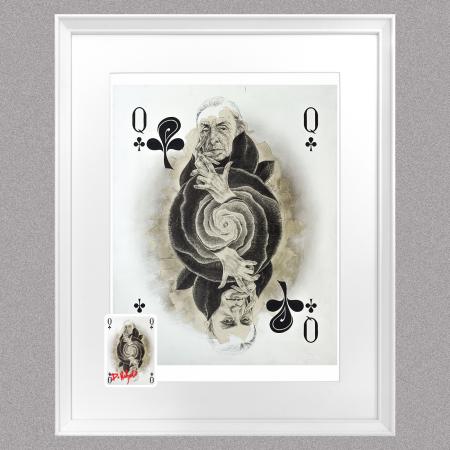 artiscard_qeen_of_clubs_a3_print_a2_frame_signed__card_367593174